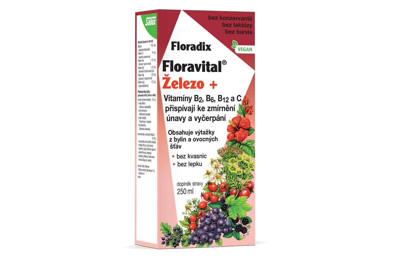 Salus Floradix Floravital Železo+ je vhodný i pro vegany