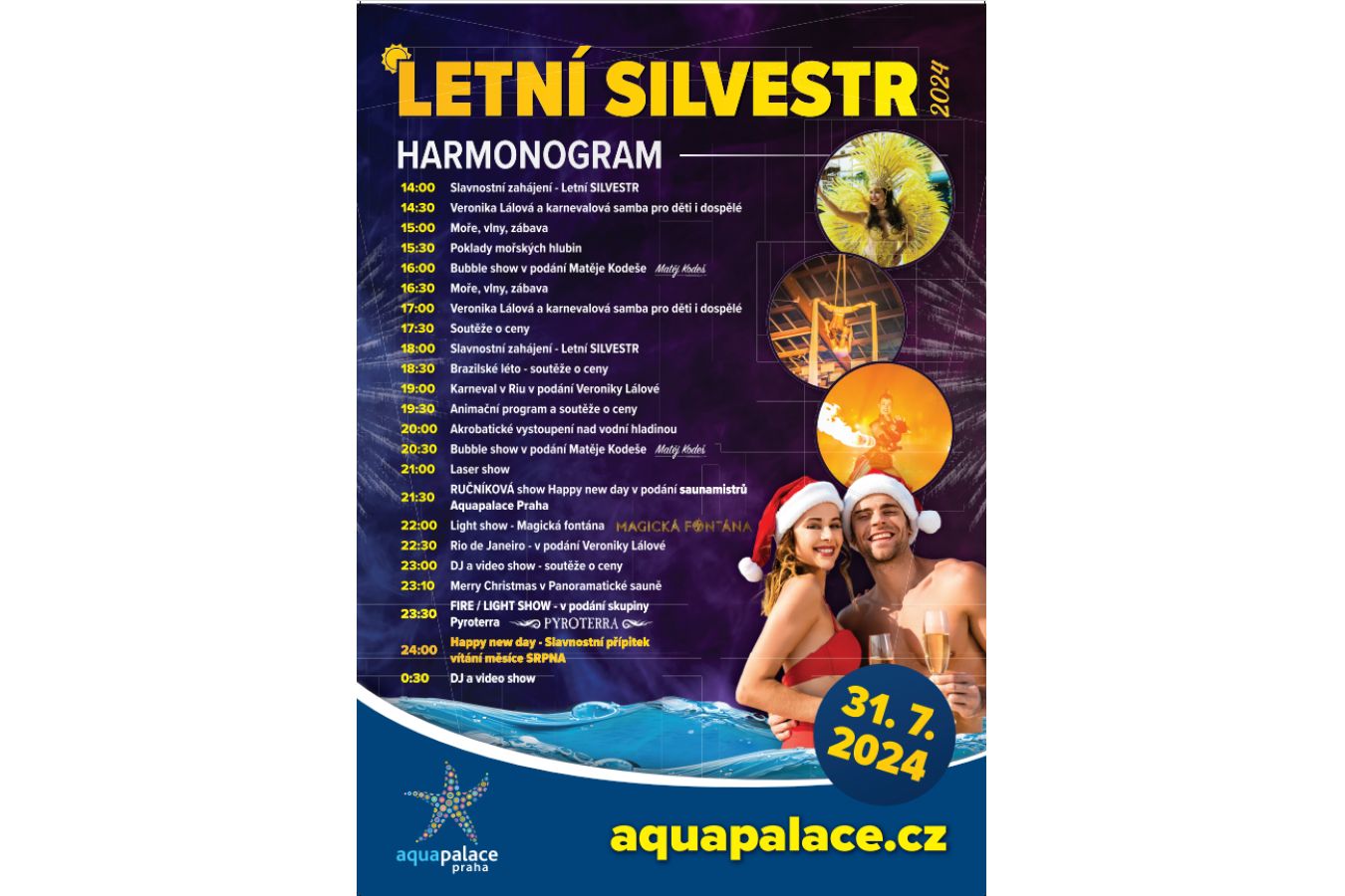 Aquapalace Praha zve na Letní Silvestr