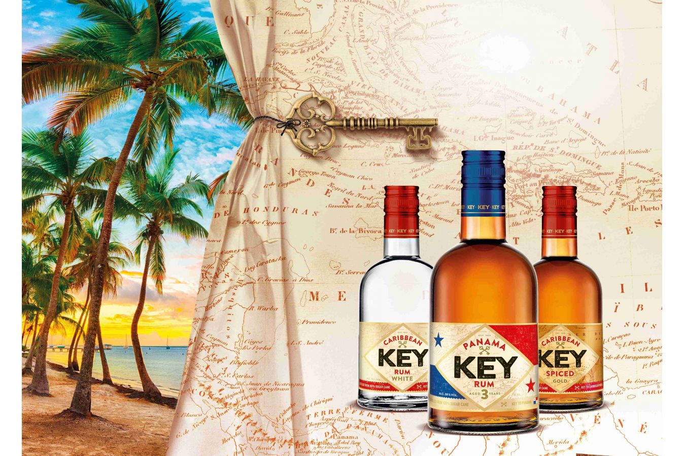 Klíč do Karibiku, to je Key Rum s vůní dálek, který přichází v novém designu